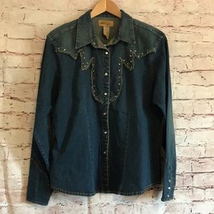 Vintage women’s wrangler XL shirt denim